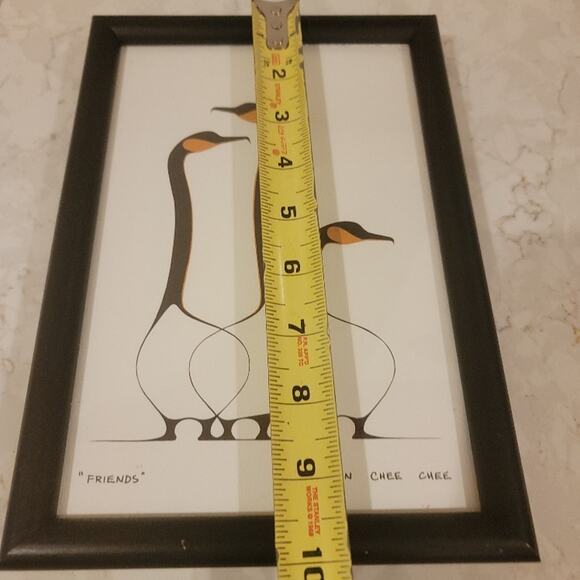 Benjamin Chee Chee Framed Artwork Friends Canadian Geese Black White Small - Picture 5 of 8